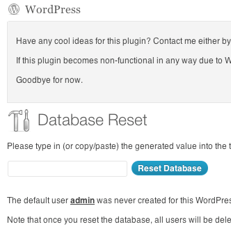 افزونه ای برای ریست کردن پایگاه داده وردپرس